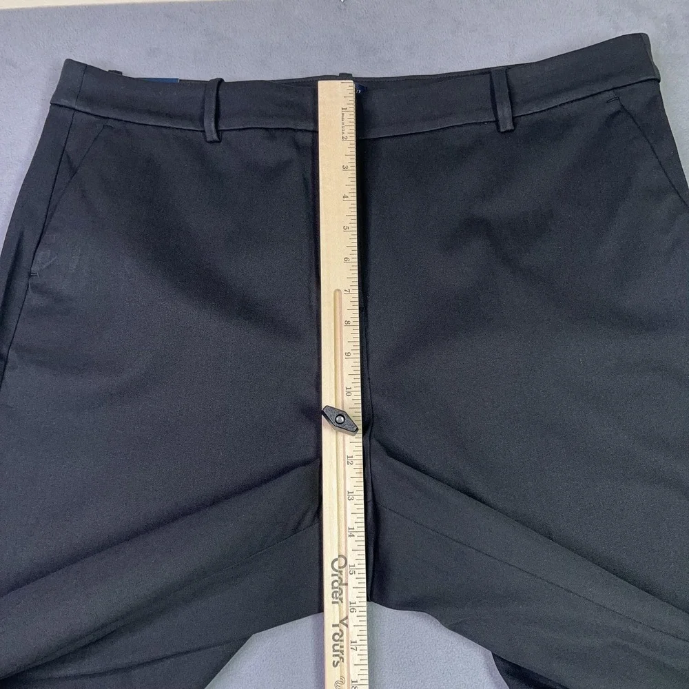 J.Crew Factory Remy Pants Womens 18 Black Crop Wide Leg Stretch Cotton Blend NWT